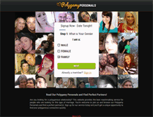 Tablet Screenshot of polygamypersonals.com